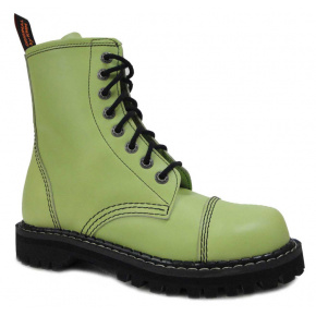skórzane buty KMM 8 dziurkowe zielony
